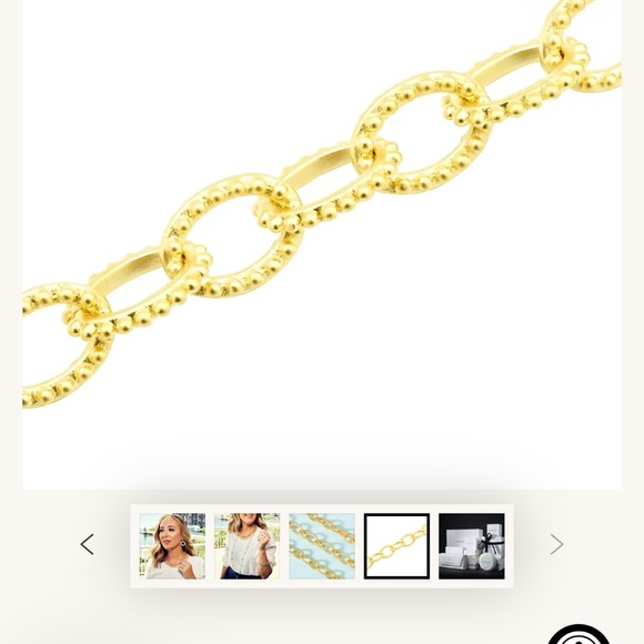 Freida Rothman Gold Chain toggle Necklace - Picture 5 of 5